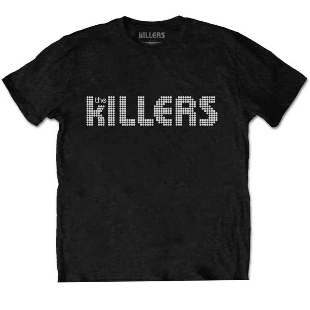 The Killers Unisex Adult Dotted Cotton Logo T-Shirt / Black